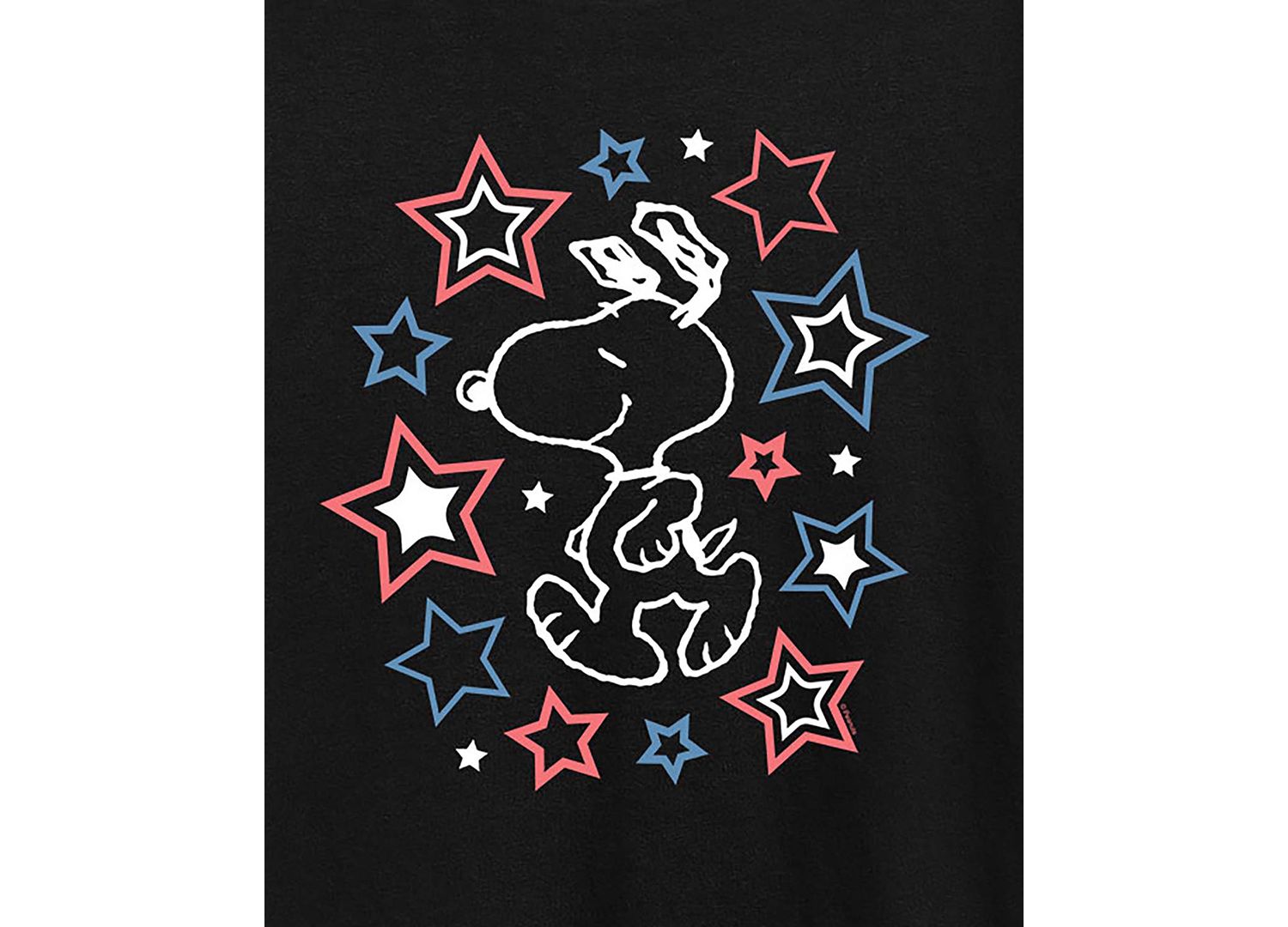 Trendy Plus Size Peanuts Snoopy Americana Stars Graphic T-Shirt