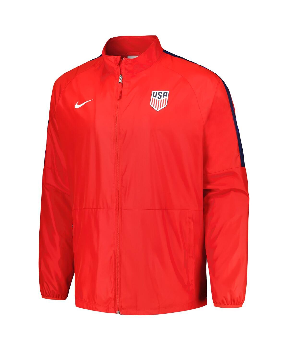 Shop Nike Men's  Red Usmnt 2023 Academy Awf Raglan Full-zip Jacket