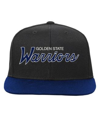 Big Boys and Girls Black Golden State Warriors Team Script Snapback Hat