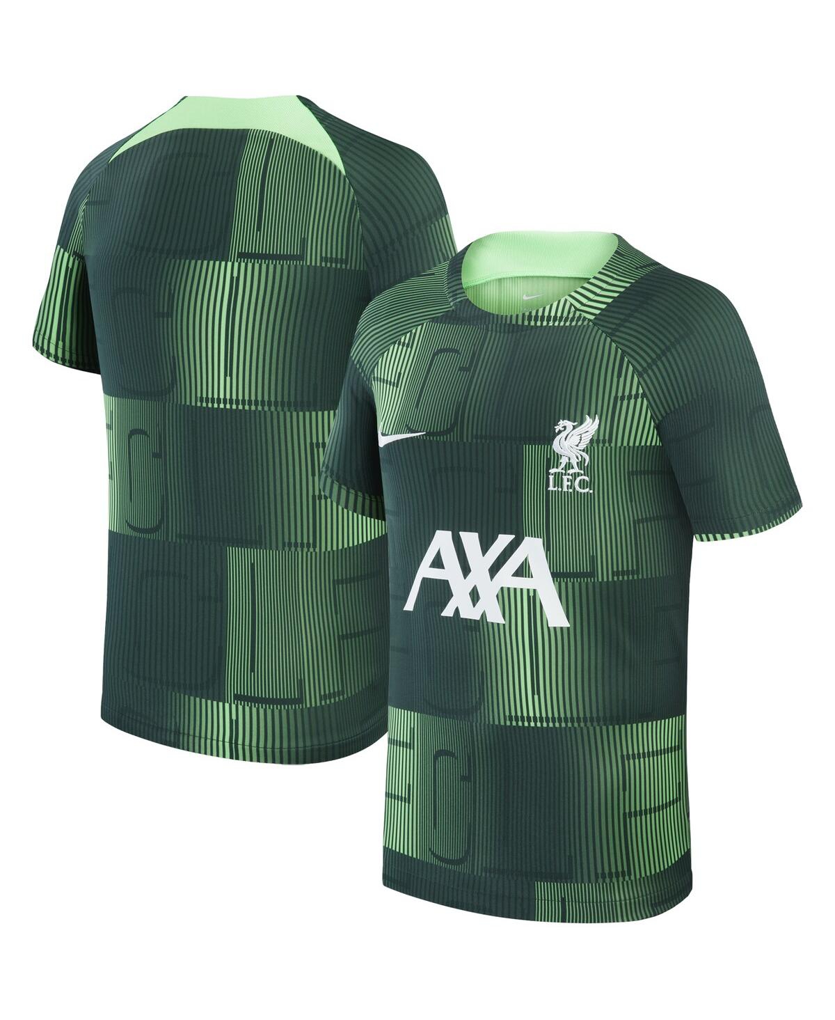 Big Boys and Girls NikeLiverpool 2023/24 Away Pre-Match Performance Jersey - Green