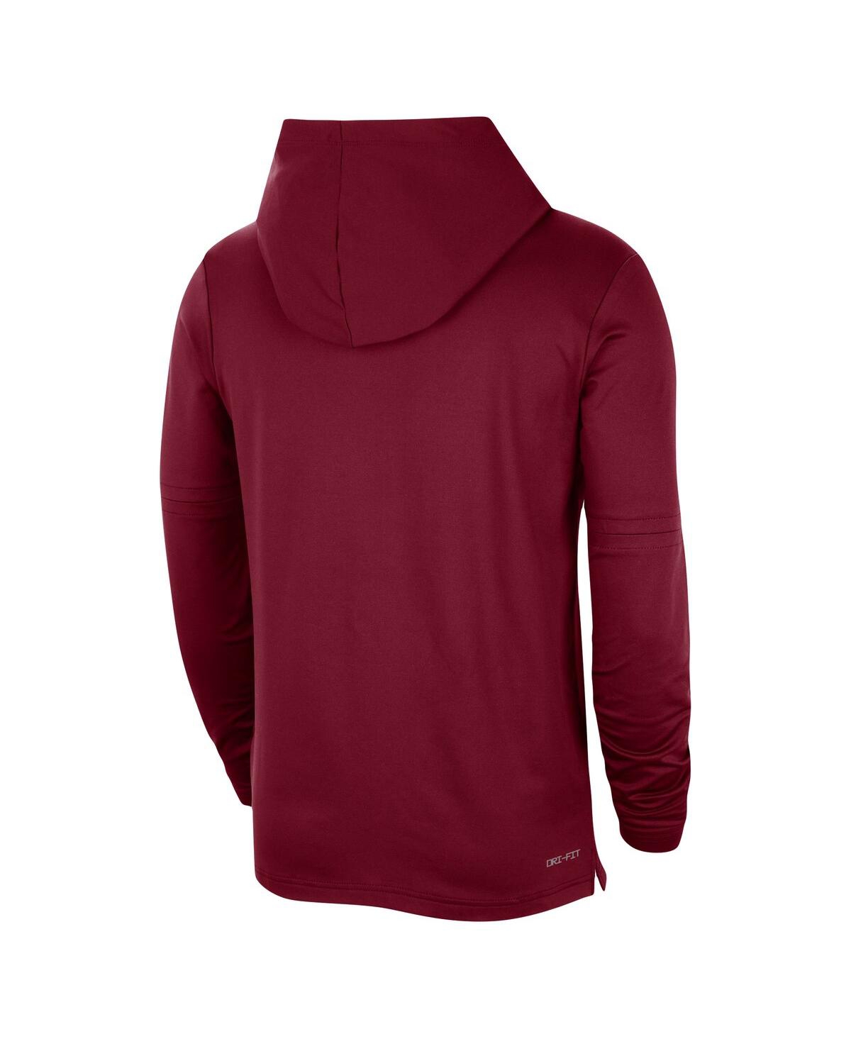 Men's NikeArkansas Razorbacks Player Hoodie Long Sleeve Performance T-shirt - Cardinal