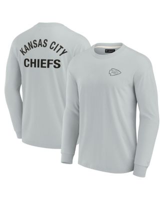 Men's and Women's Gray Kansas City Chiefs Super Soft Long Sleeve T-shirt