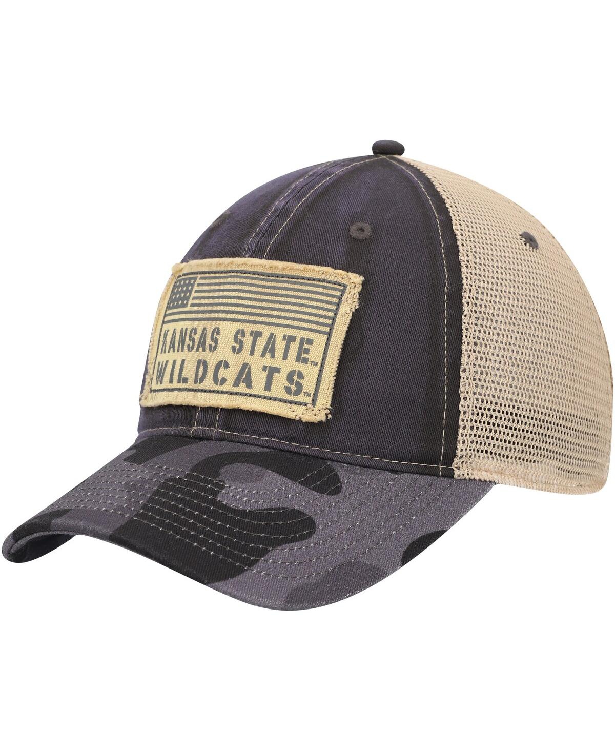 Colosseum Men's  Charcoal Kansas State Wildcats Oht Military-inspired Appreciation United Trucker Sna