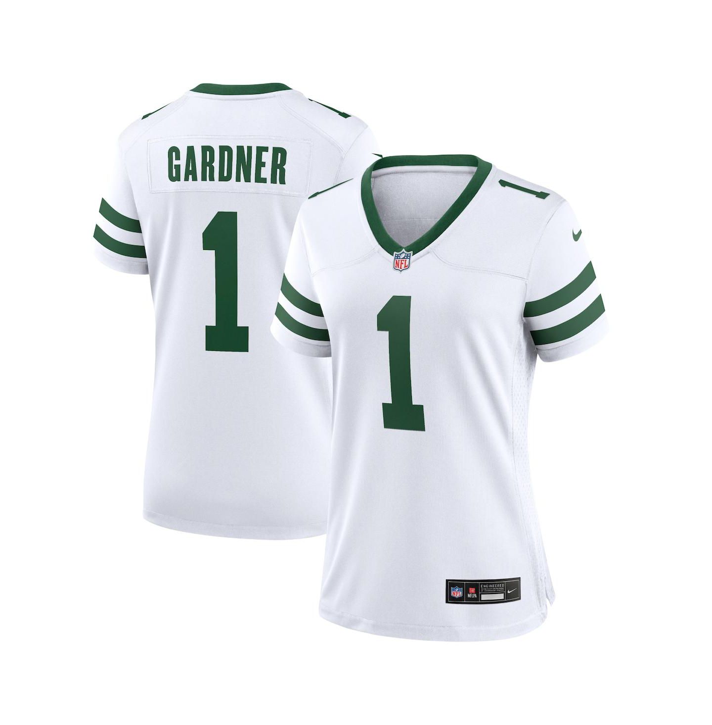 Женский топ Nike Ahmad Sauce Gardner White New York Jets Legacy Player Game Jersey — фото 2
