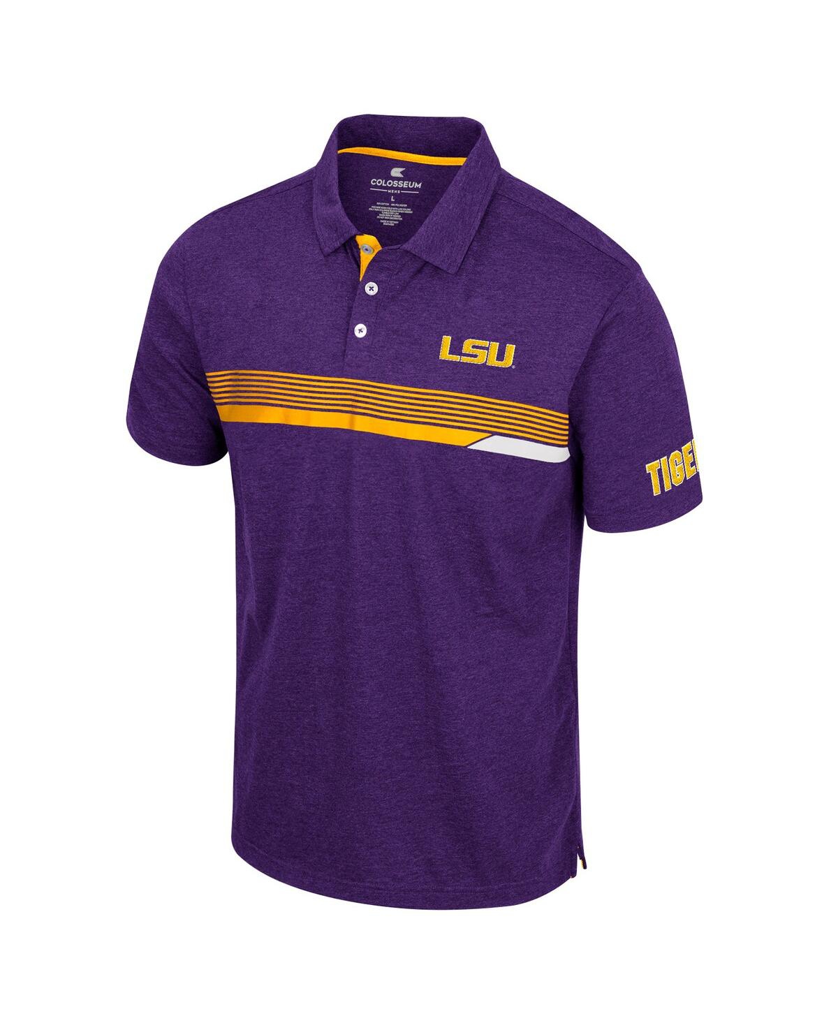 COLOSSEUM MEN'S COLOSSEUM PURPLE LSU TIGERS NO PROBLEMO POLO SHIRT 