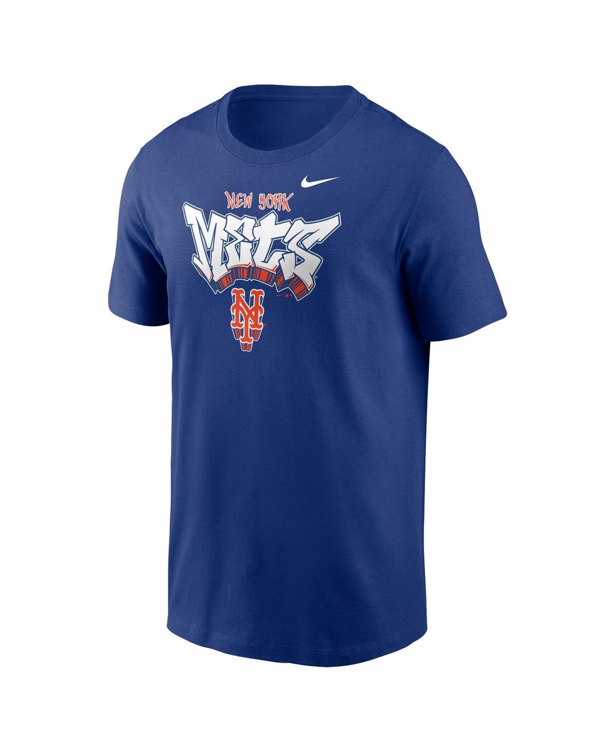 Shop Nike Men's  Royal New York Mets Graffiti Hometown T-shirt
