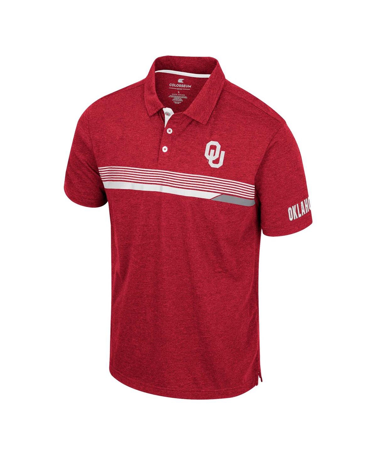 Shop Colosseum Men's  Crimson Oklahoma Sooners No Problemo Polo Shirt