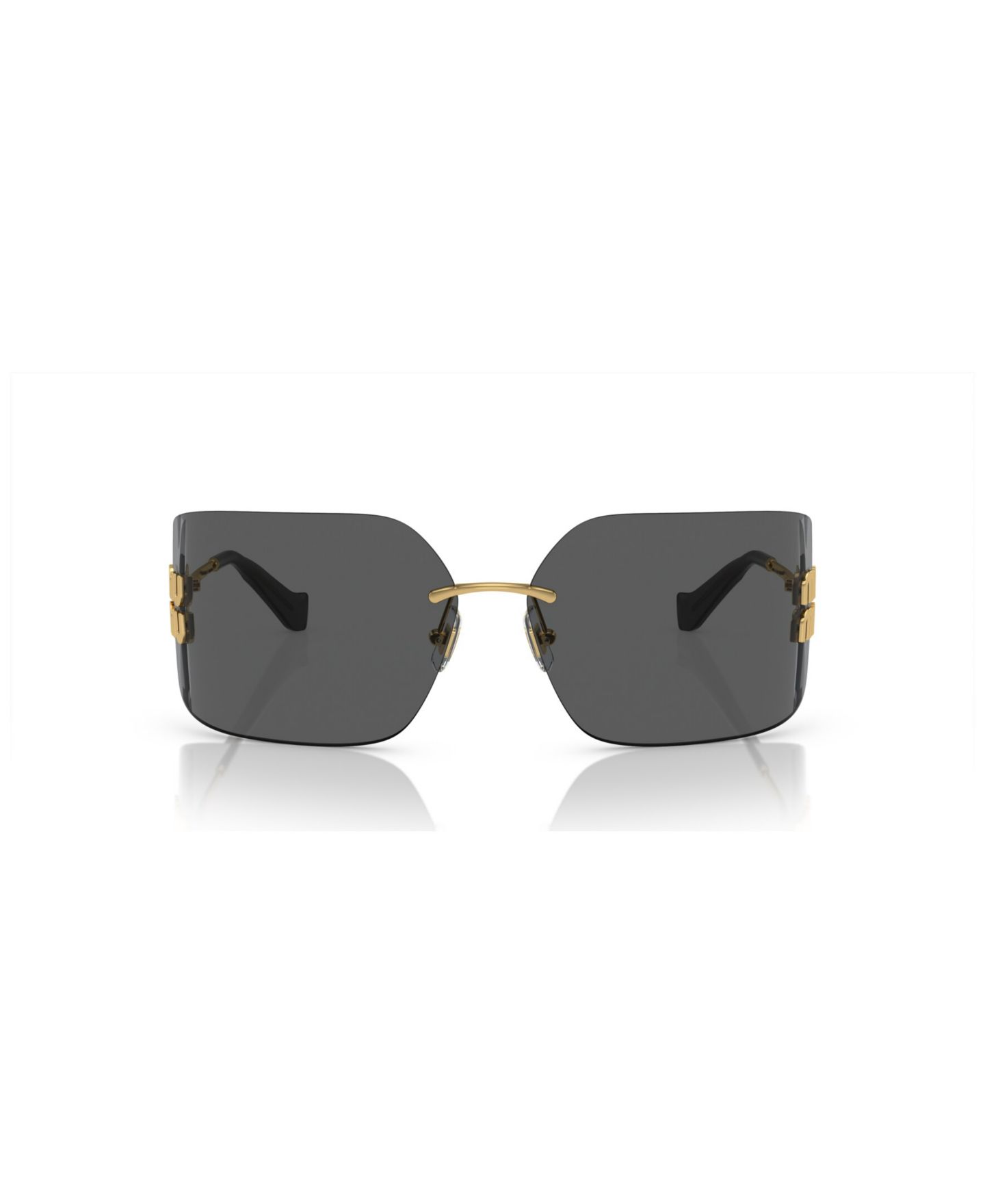 Женские солнцезащитные очки MIU MIU Sunglasses, MU 54YS, цвет: Золотой / Тёмный серый — фото 5