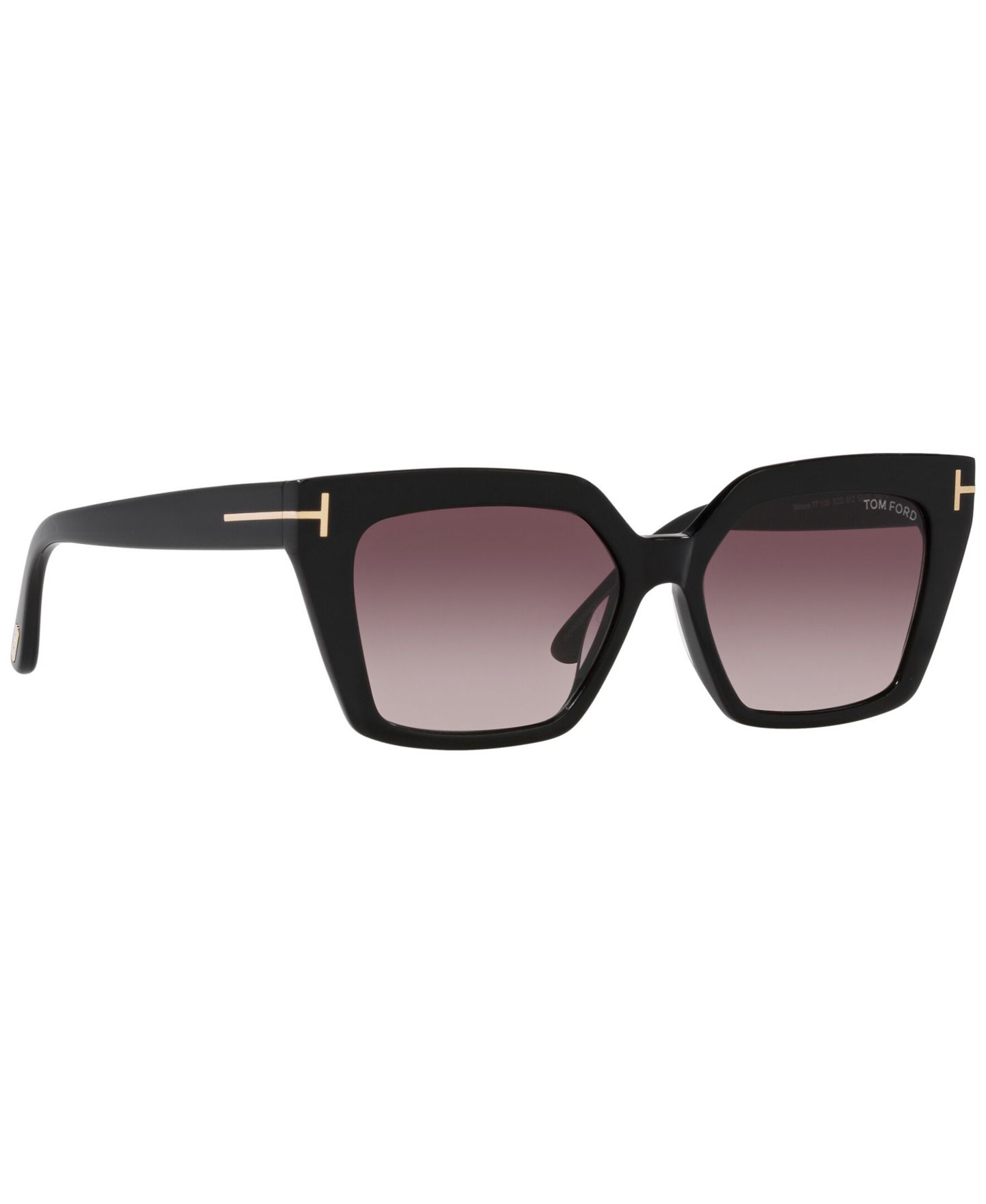 Женские солнцезащитные очки Tom Ford Winona Sunglasses, Mirror TR001637, цвет: Чёрный — фото 6