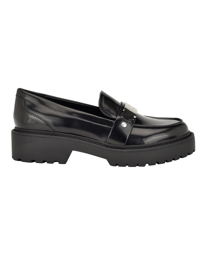 Calvin Klein Women's Suzette Slip-On Lug Sole Casual Loafers - Macy's