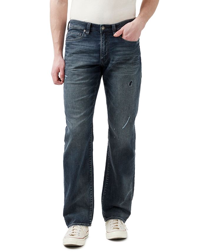 Buffalo David Bitton Men's Relaxed Fit Straight Driven Crinkled Jeans ...