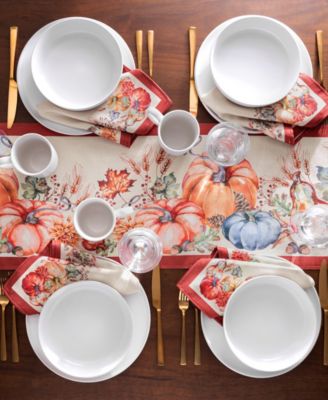 Botanical Harvest Pumpkin Table Linens Collection