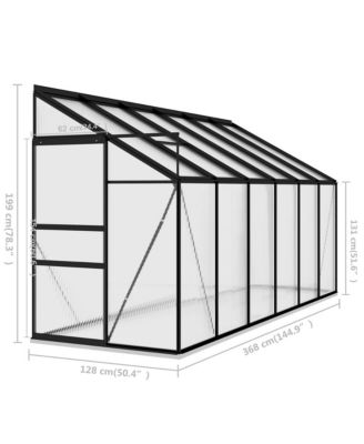Greenhouse Anthracite Aluminum 274.3 ft 