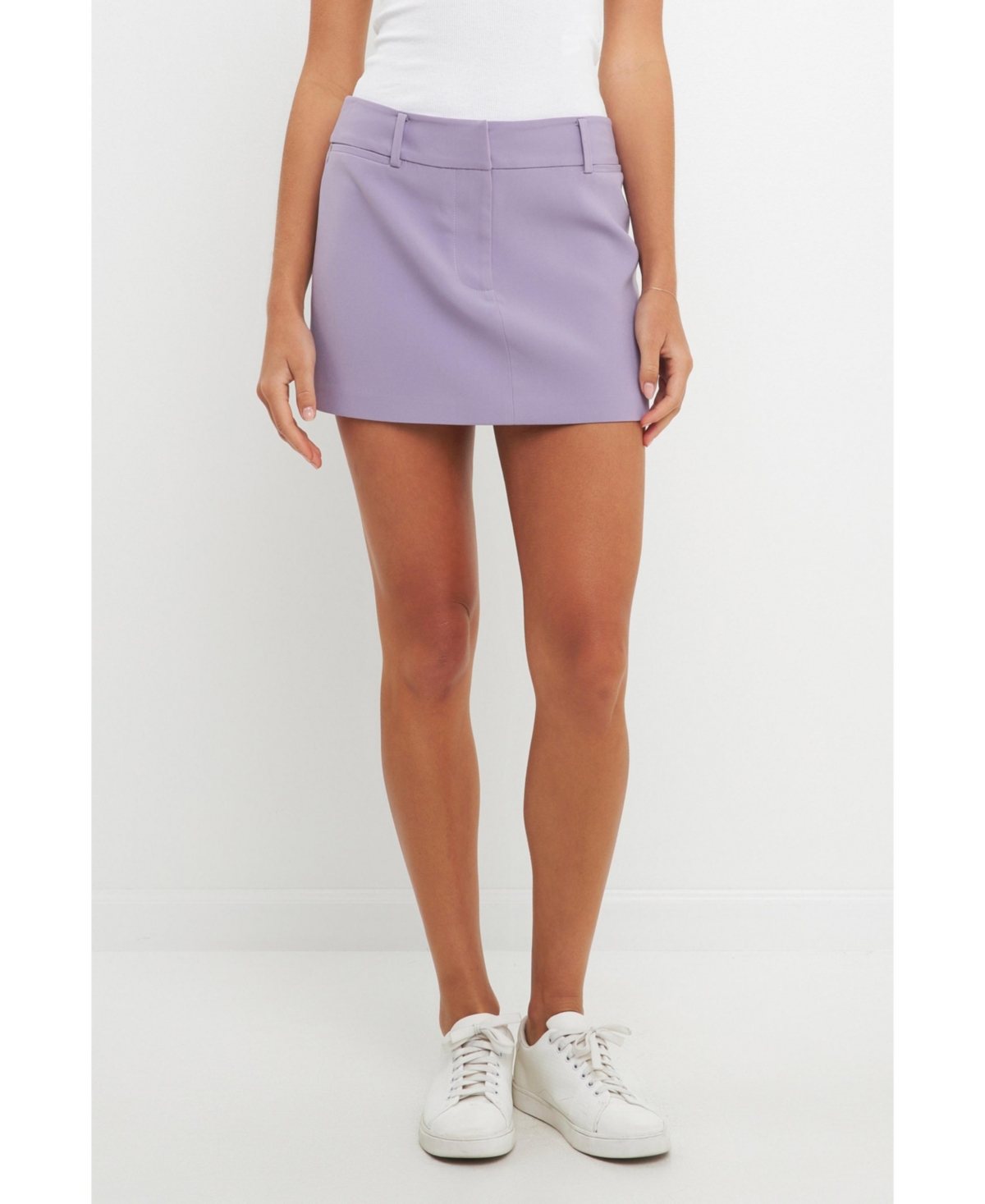 English Factory Tailored Mini Skirt In Purple