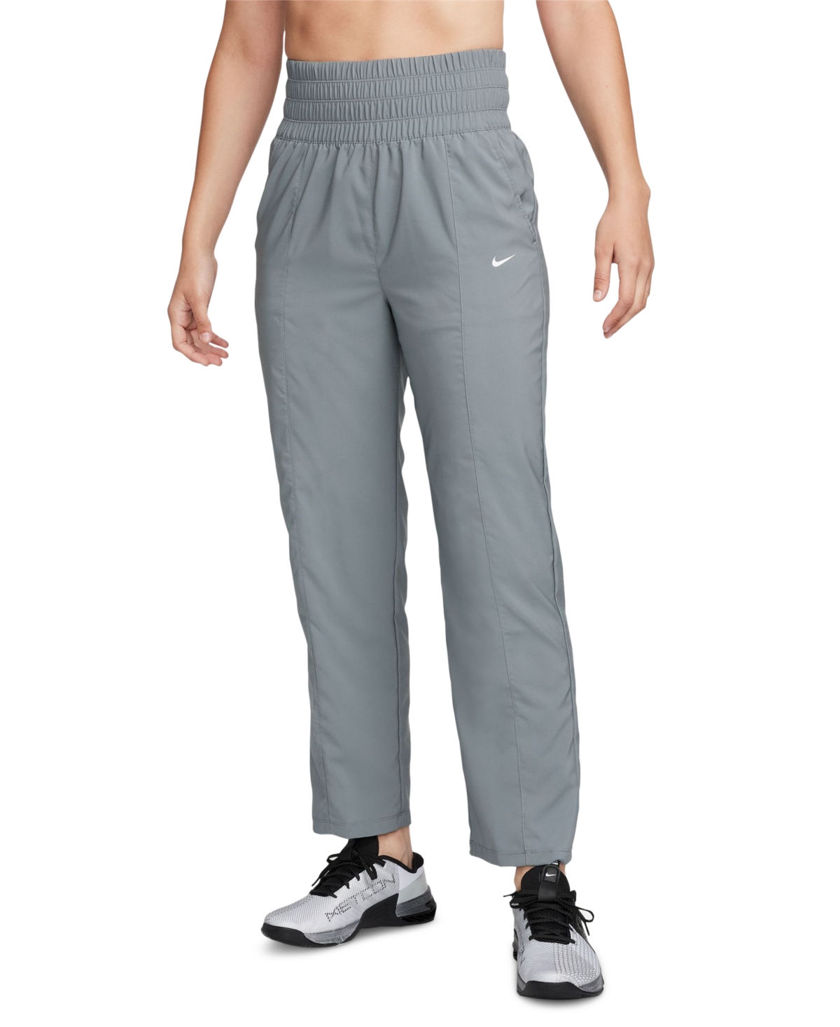 Nike Women's Dri-fit One Ultra High-waisted Pants In Smoke Grey