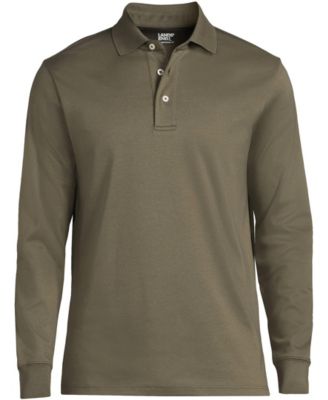 Men's Big and Tall Long Sleeve Super Soft Supima Polo Shirt