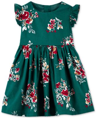 Carter's - Baby Girls Floral Sateen Dress