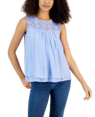 macy's inc sleeveless tops