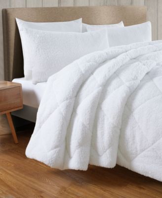 CLOSEOUT! Cozy Sherpa 3 Piece Comforter Set, King