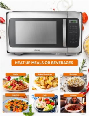 Stainless Steel 1.1 Cu Ft Microwave with 10 Power Levels