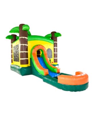 Pogo Bounce House Inflatable Bounce House with Slide and Pool for Kids ...