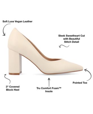 Women's Simonne Block Heel Pointed Toe Pumps