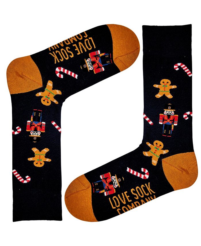 Love Sock Company Men's Christmas Nutcracker Novelty Unisex Crew Socks
