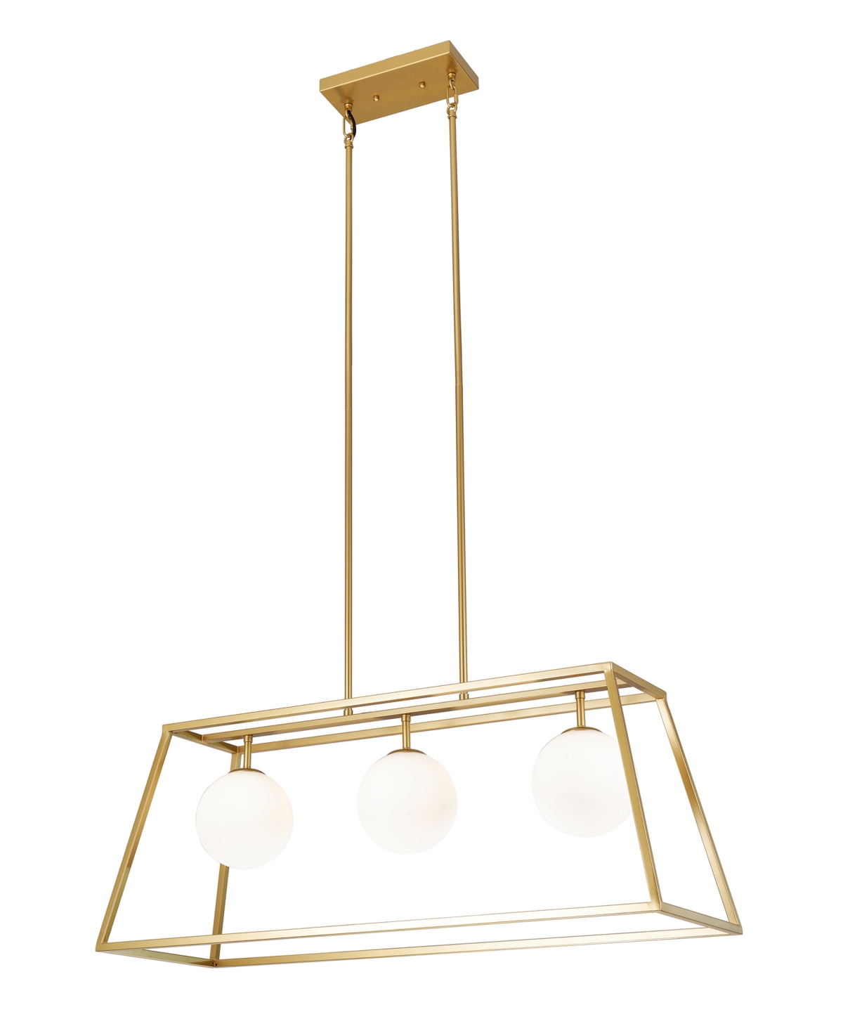 Home Accessories Sansan 35.4" 3-light Indoor Chandelier With Light Kit In Gold