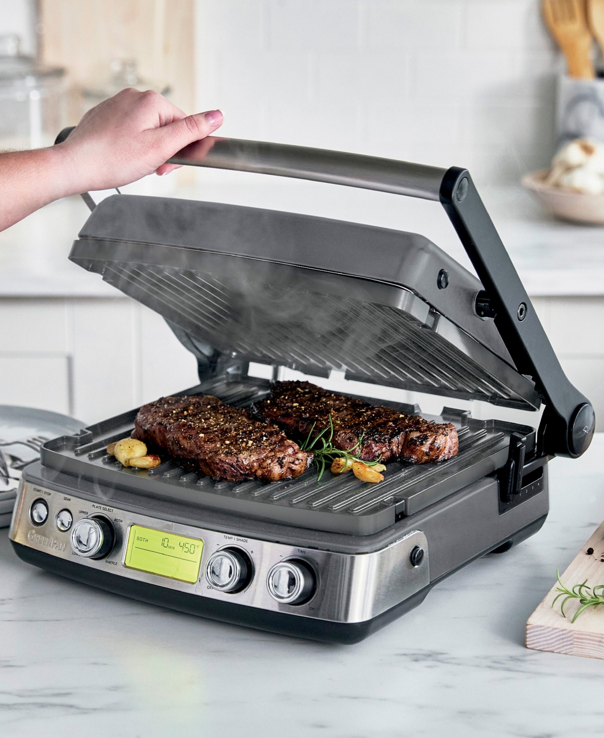 Greenpan Elite Multi Grill, Griddle, Waffle Maker In Oxford Blue