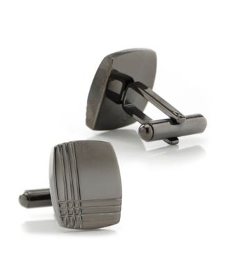 Men's Stainless Steel Tartan Plaid Cufflinks
