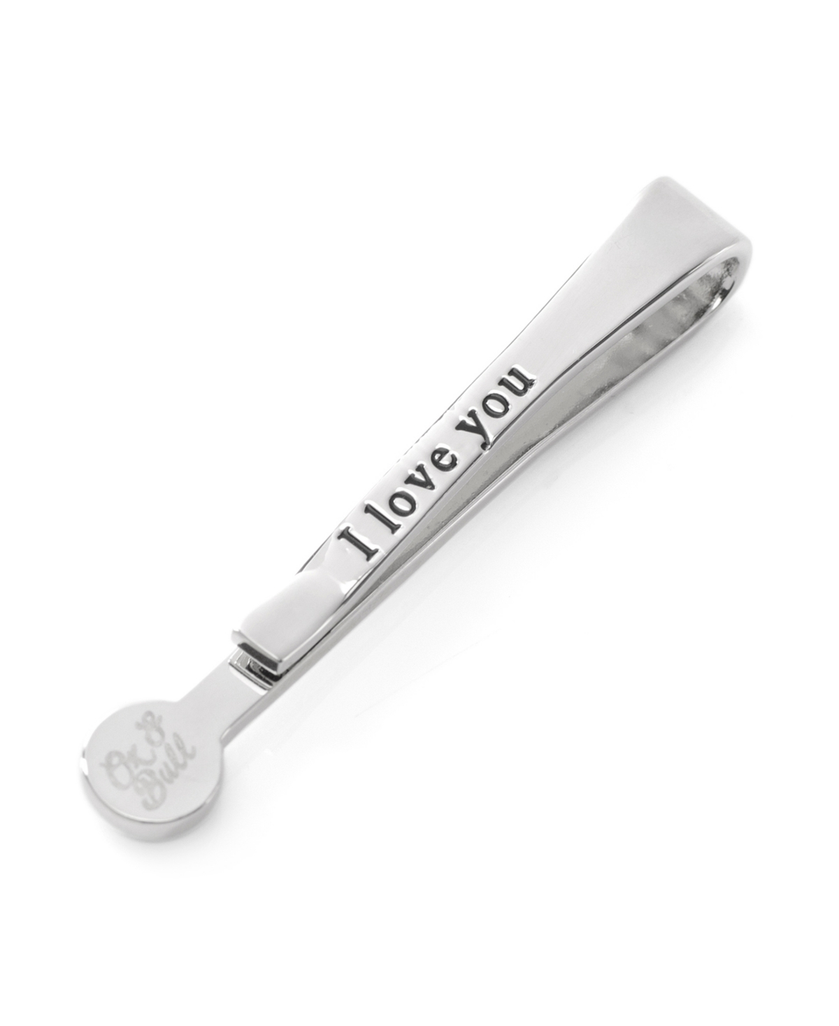 Ox & Bull Trading Co. Men's Onyx Tie Bar In Silver
