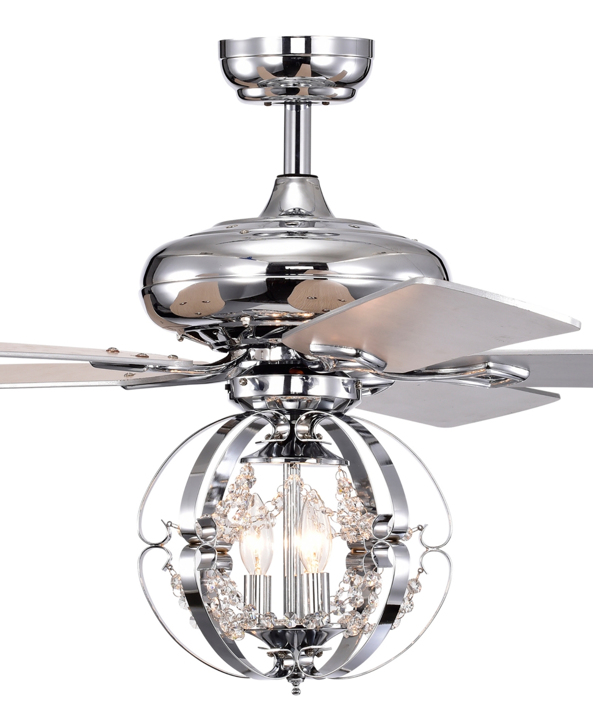 Home Accessories Dazy 48" 3-light Indoor Ceiling Fan With Light Kit In Chrome