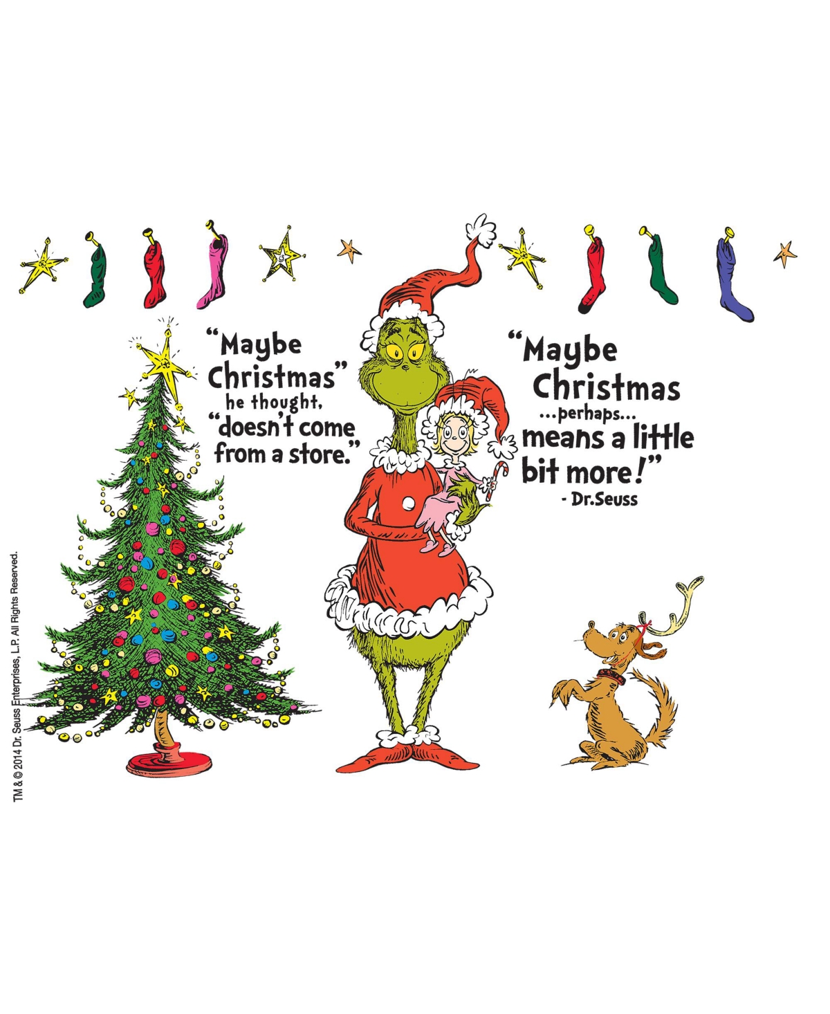 Tervis Tumbler Tervis Dr. Seuss Grinch Holiday Christmas Quote Made in Usa Double Walled Insulated Tumbler Travel Cup Keeps Drinks Cold & Hot, 24oz, C