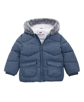 Baby Boys Sherpa Lined Puffer Jacket Winter Coat