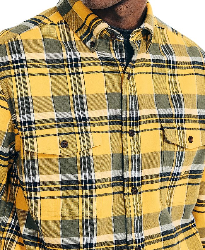 Nautica Men's Double Pocket Plaid Flannel Shirts Macy's