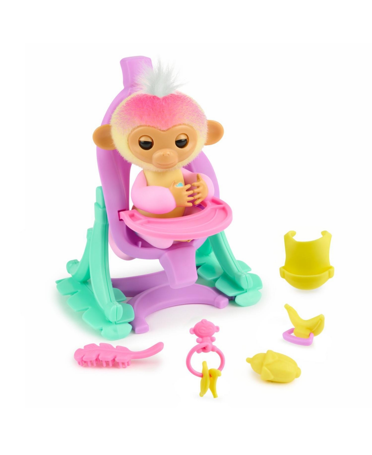 Fingerlings Interactive Baby Monkey Nursery Playset, Jas With 2-in-1 Cradle And High Chair And 6 Accessories In No Color
