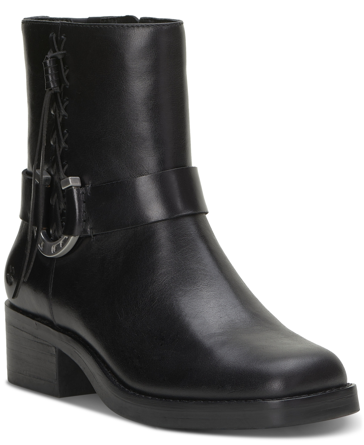 Lucky Brand Women's Kamany Square-toe Moto Harness Boots In Black