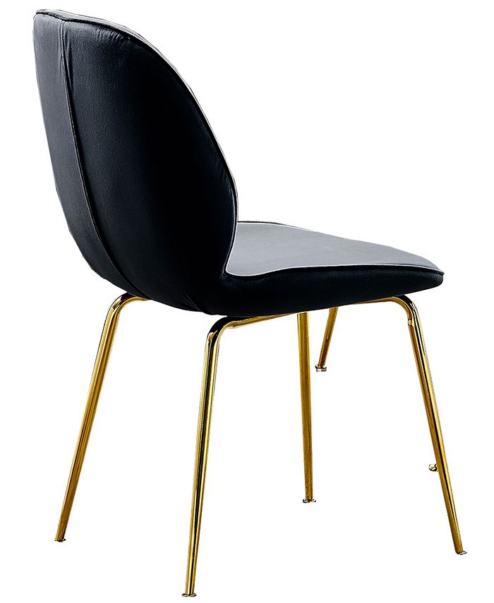 Best Master Furniture 34" Velvet MidCentury Upholstered Dining Side