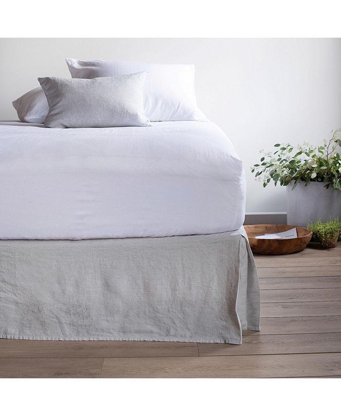 White linen bed skirt twin online