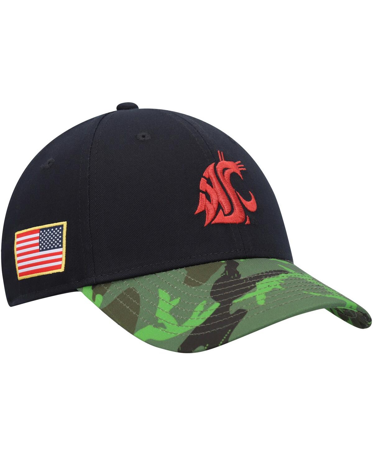 Nike Men's  Black, Camo Washington State Cougars Veterans Day 2tone Legacy91 Adjustable Hat In Black,camo