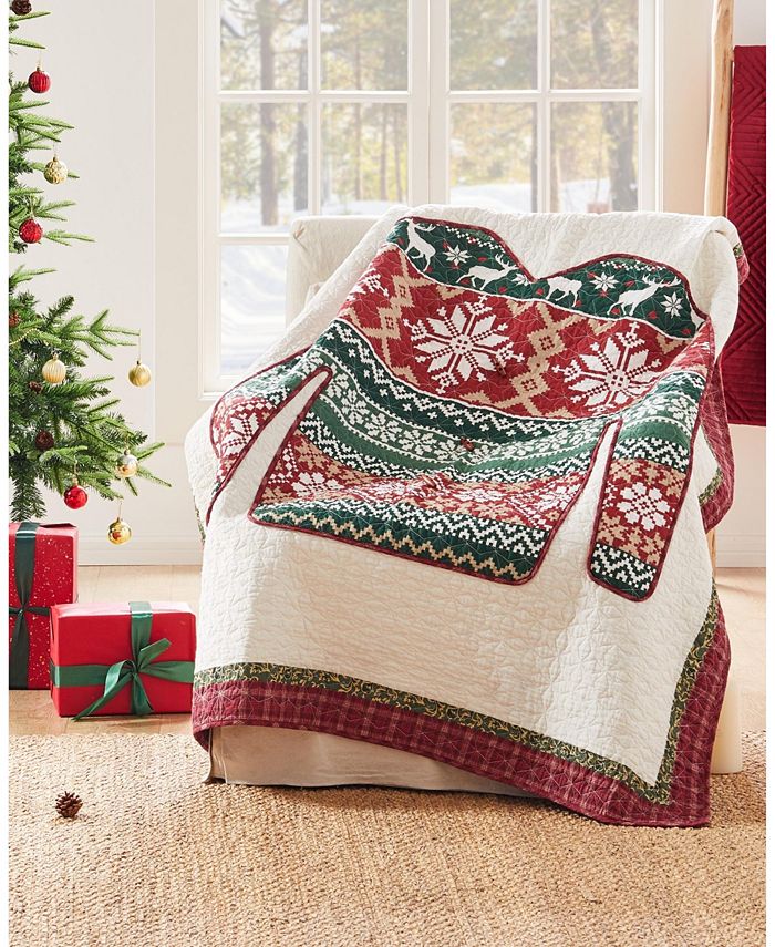 Greenland Home Ugly Sweater Throw Red