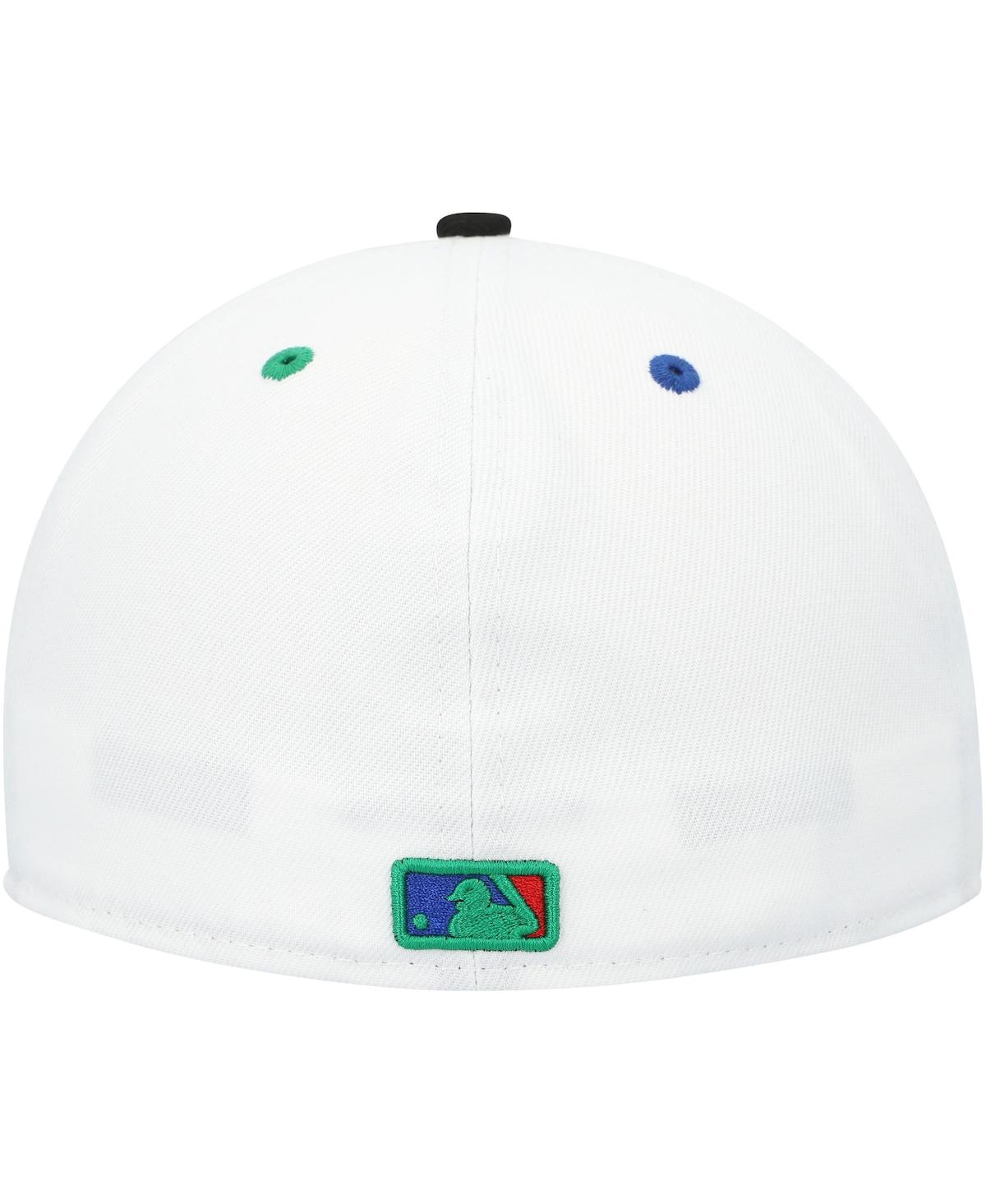 New Era Men's  White, Black Kansas City Royals Primary Eye 59fifty Fitted Hat In White,black