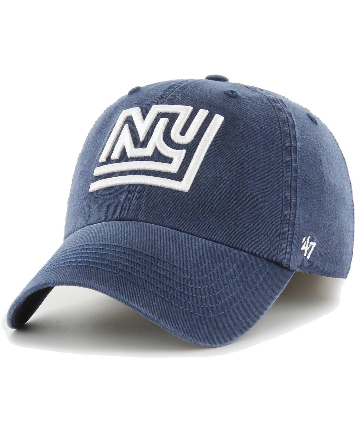 Shop 47 Brand Men's ' Navy New York Giants Gridiron Classics Franchise Legacy Fitted Hat