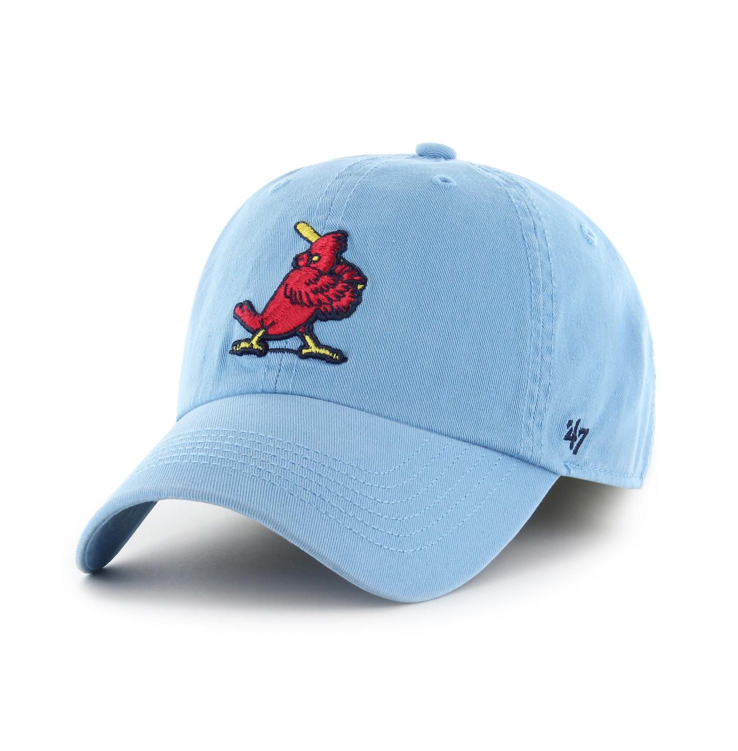 Мужская кепка '47 Brand Light Blue St. Louis Cardinals Cooperstown Collection Franchise Fitted Hat — фото 2