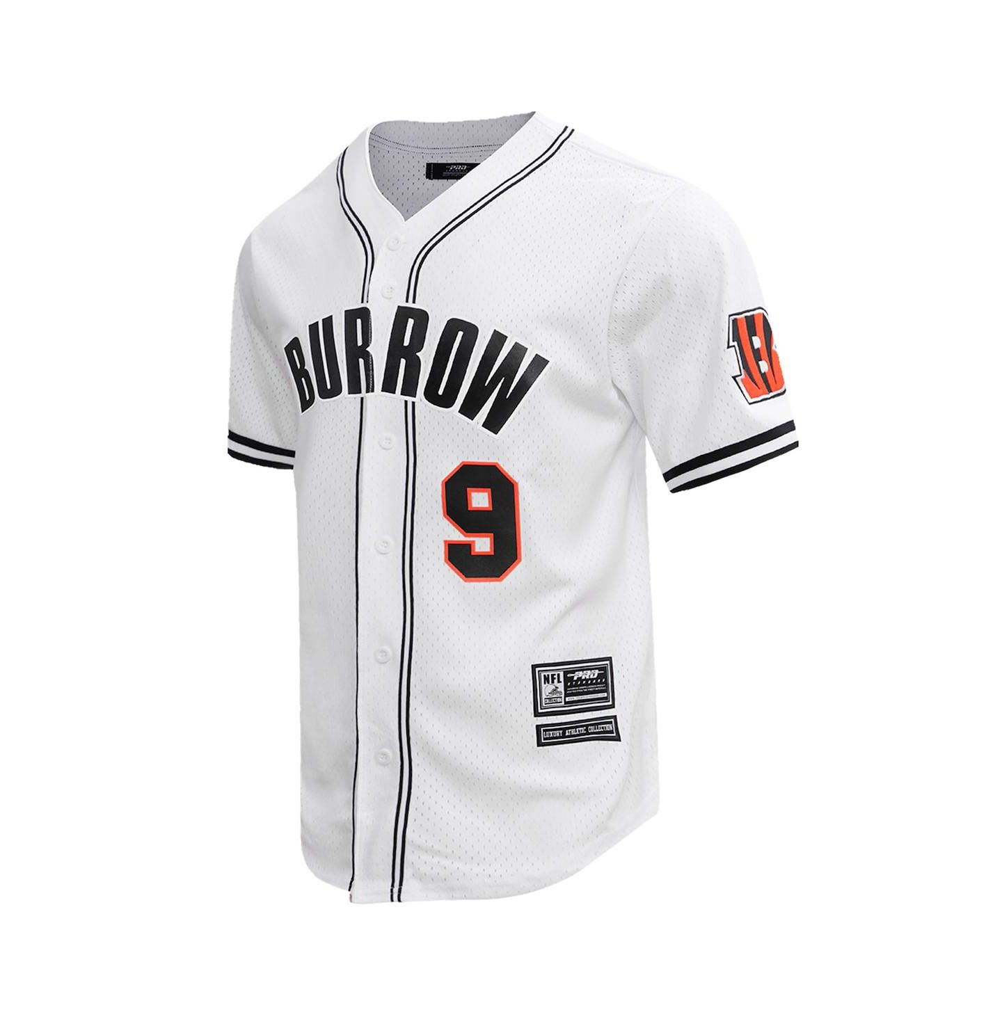Мужская рубашка Pro Standard Joe Burrow White Cincinnati Bengals Baseball Player Button-Up — фото 3