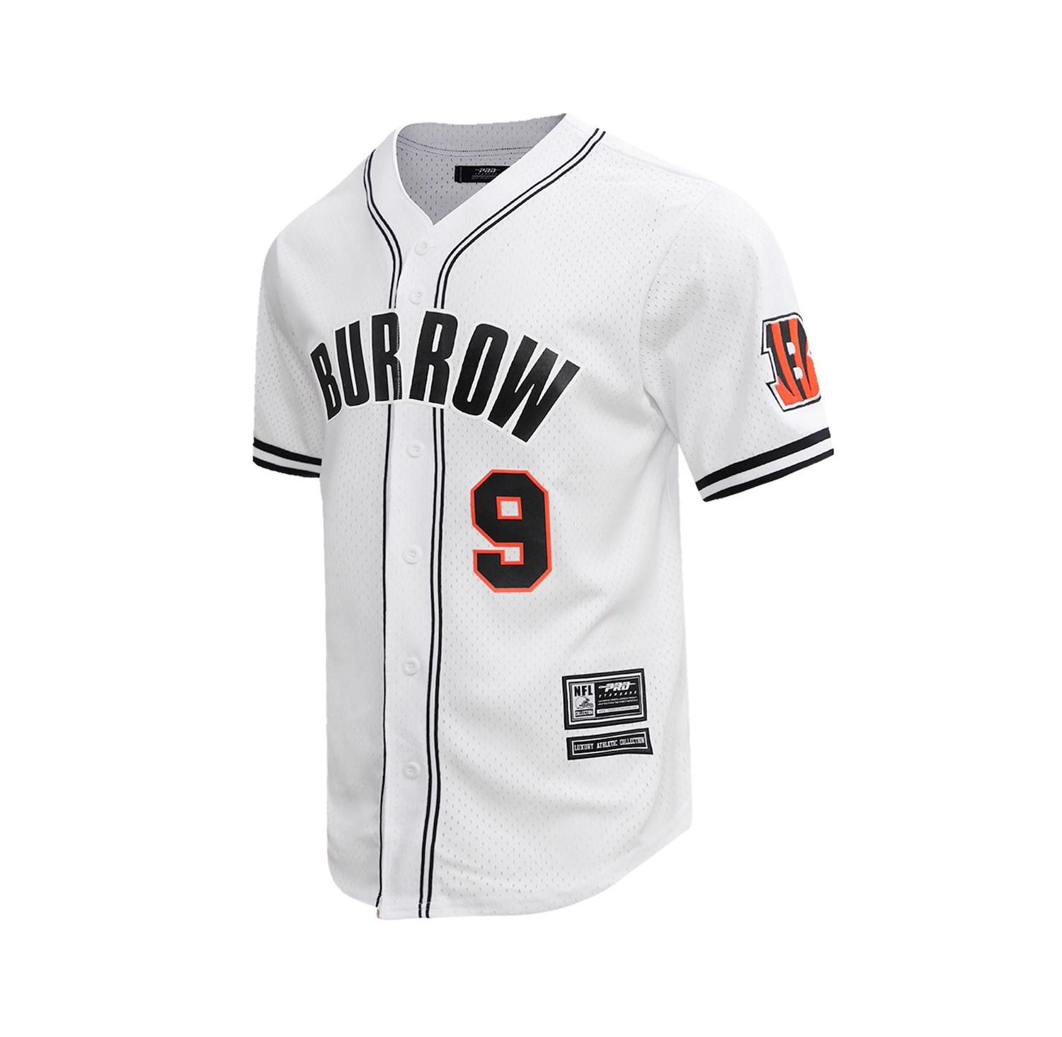 Men's Joe Burrow White Cincinnati Bengals Baseball Player Button-Up Shirt
