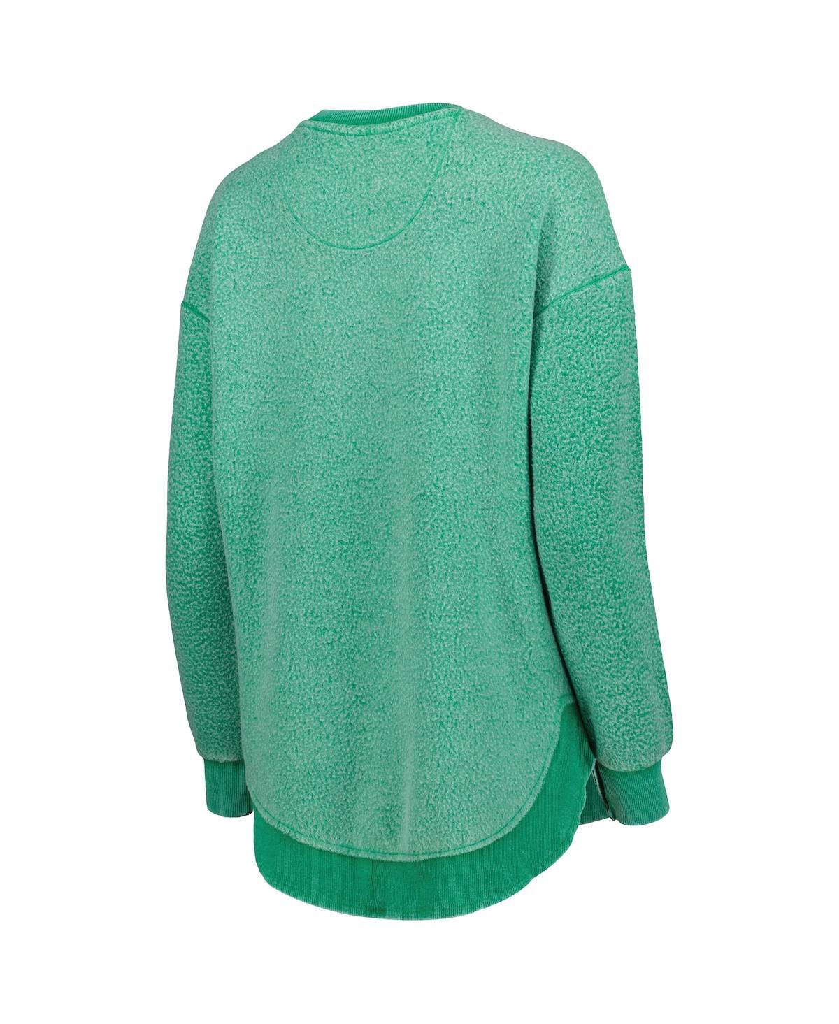 PRESSBOX WOMEN'S PRESSBOX GREEN NOTRE DAME FIGHTING IRISH PONCHOVILLE PULLOVER SWEATSHIRT 