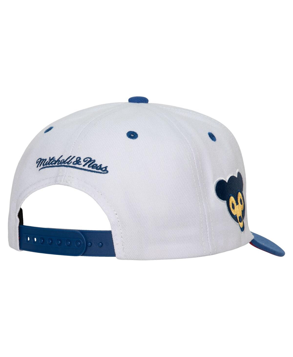 Mitchell & Ness Men's  White Chicago Cubs Cooperstown Collection Pro Crown Snapback Hat In White
