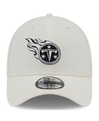 Men's Cream Tennessee Titans Chrome Collection 39THIRTY Flex Hat