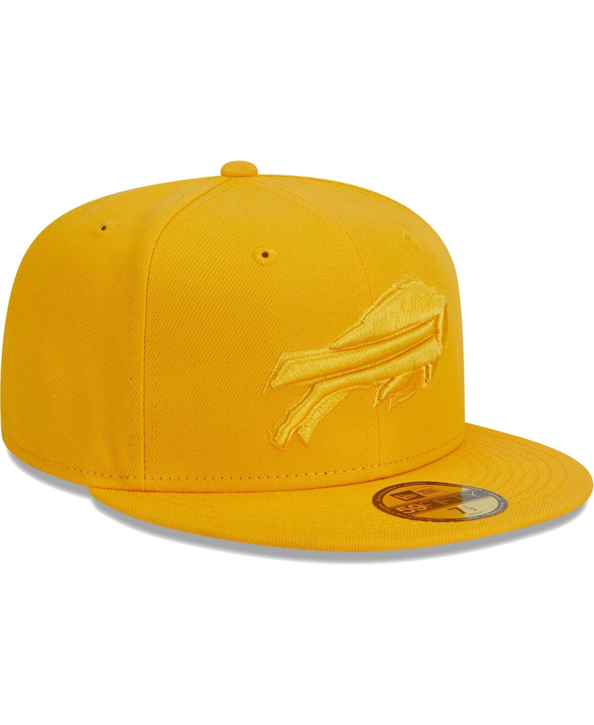 Shop New Era Men's  Gold Buffalo Bills Color Pack 59fifty Fitted Hat